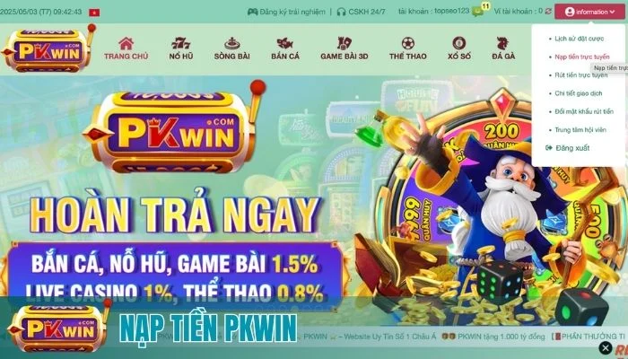 nạp tiền pkwin
